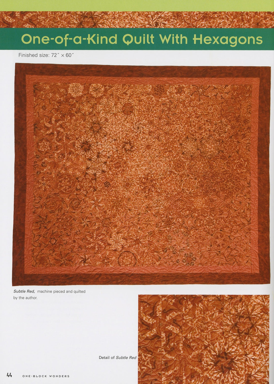 One Block Wonders Book