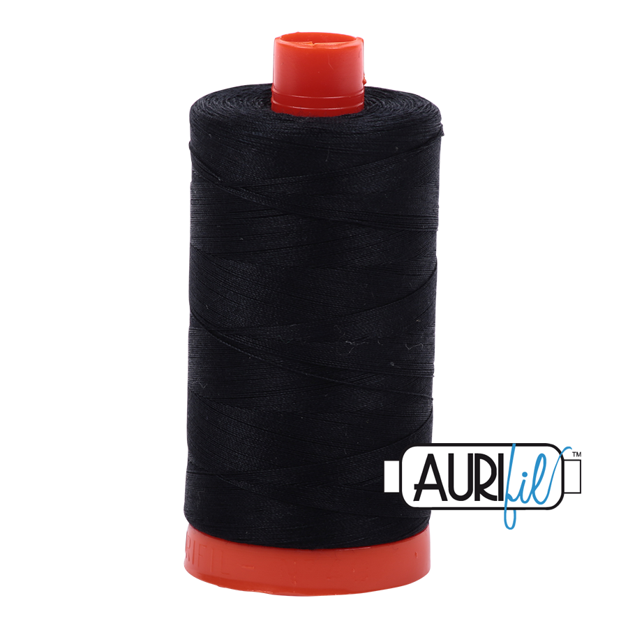 Aurifil Mako Cotton Thread 50WT - 2692 Black