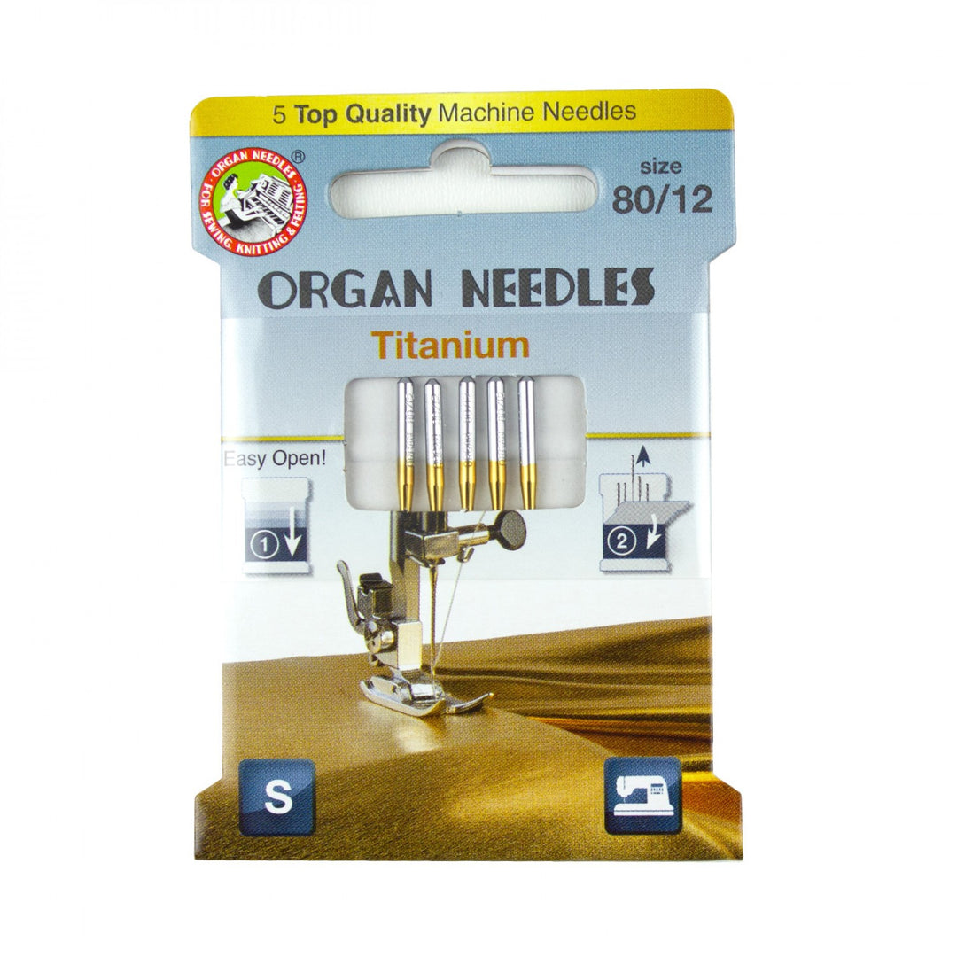 Organ Needles Titanium Size 80/12 - 5 per pack