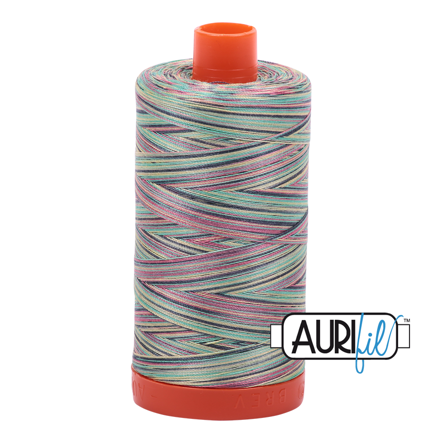 Aurifil Mako Cotton Thread 50WT - 3320 Variegated Light Spring Green