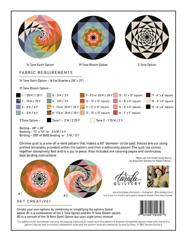 Chroma Pattern - Taralee Quiltery