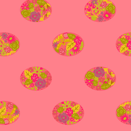 Ellipse Floral Dot - Salmon A-9884-E CLEARANCE