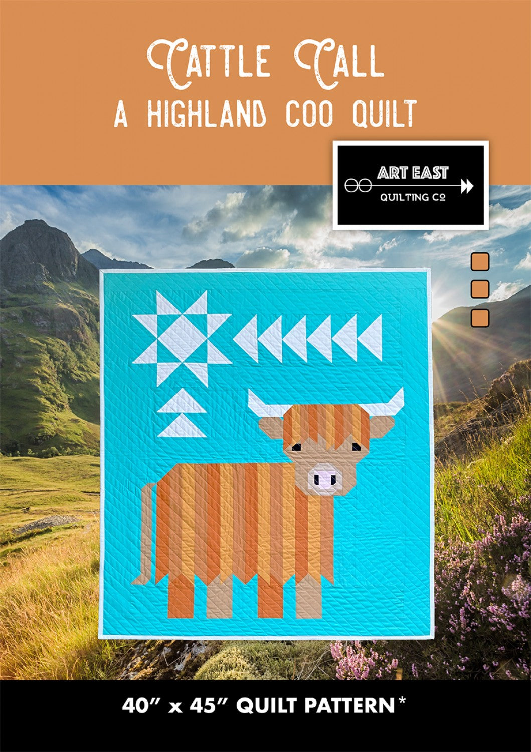 Cattle Call - a Highland Coo Quilt Pattern - Art East Quilting