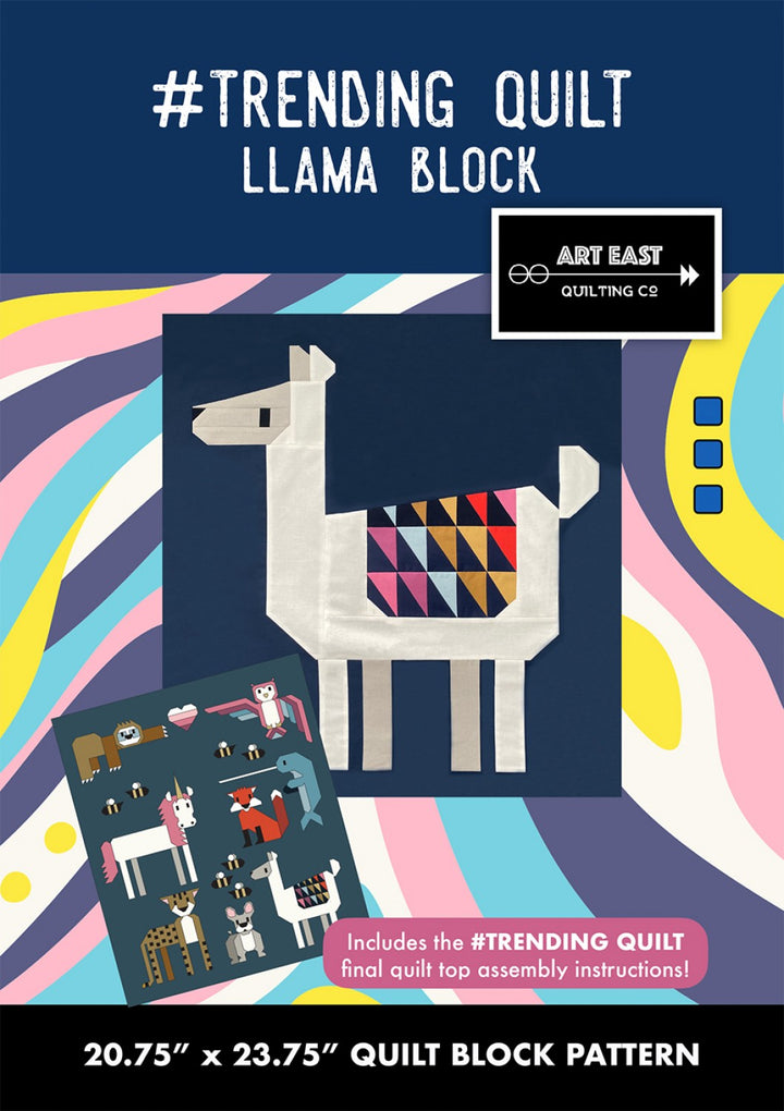 TRENDING QUILT Block 9 The Llama and Assembly Instructions