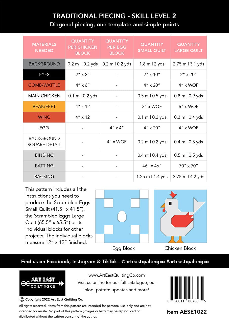 Scrambled Eggs Quilt Pattern