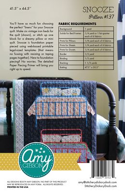 Snooze Quilt Pattern