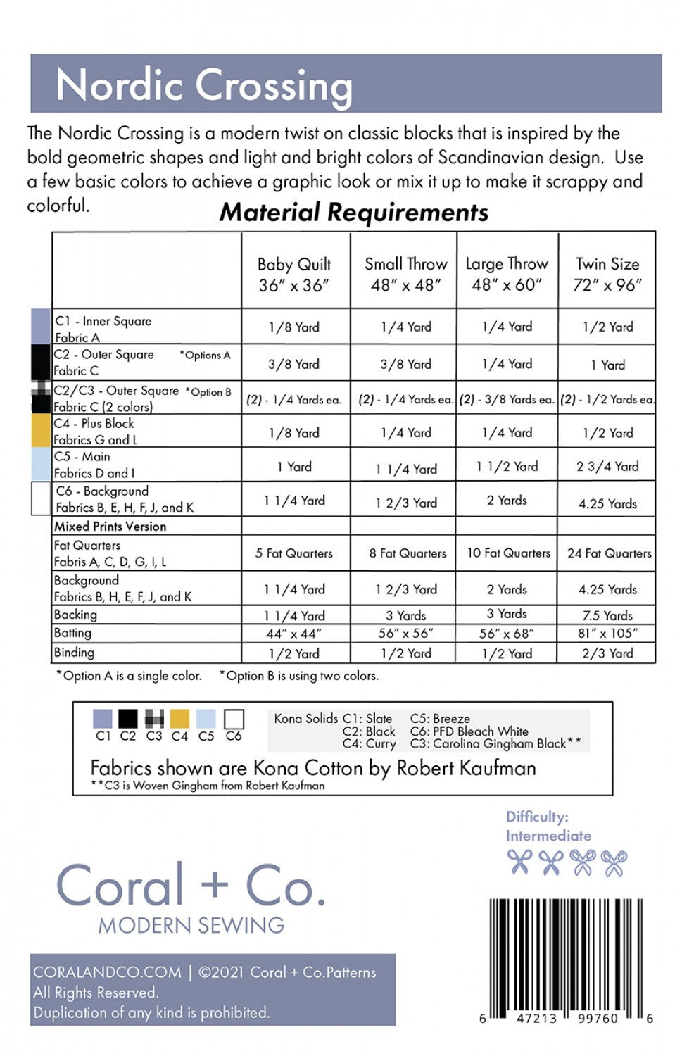 Nordic Crossing Quilt Pattern