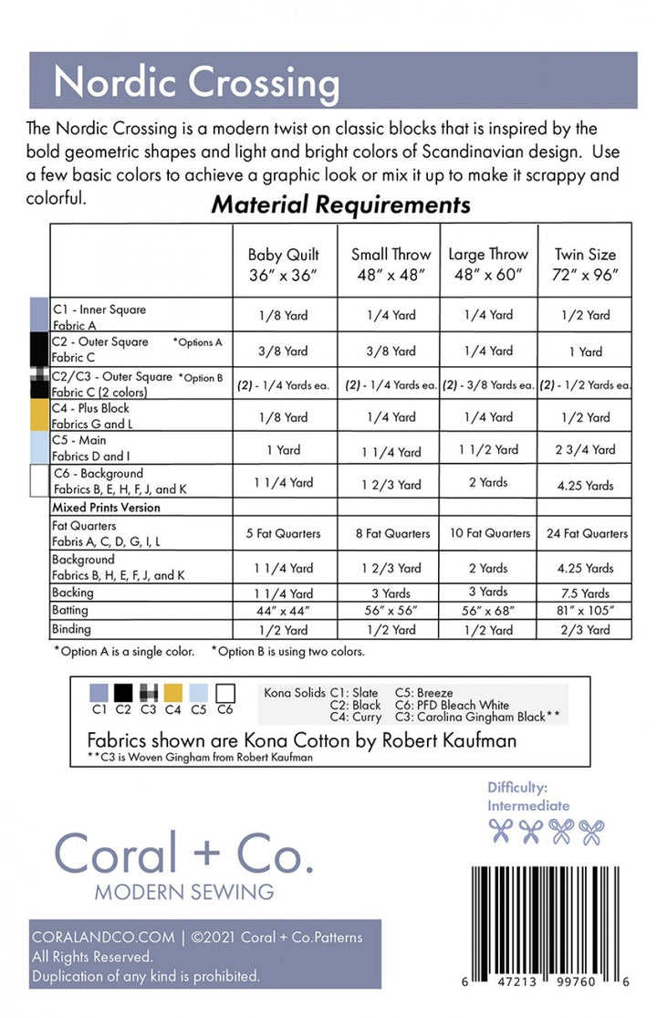 Nordic Crossing Quilt Pattern