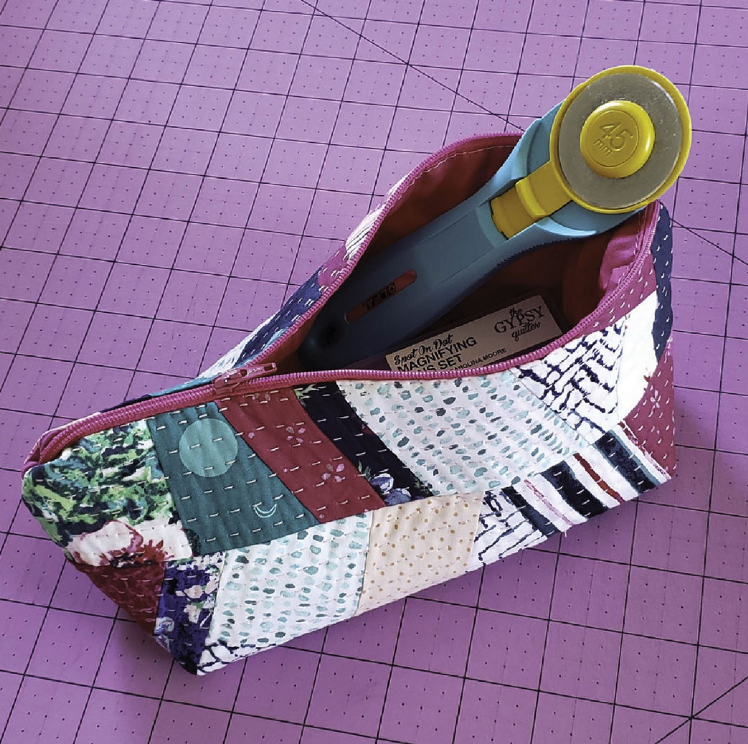 Scrap Tape Zip Pouch - Cut Loose Pattern
