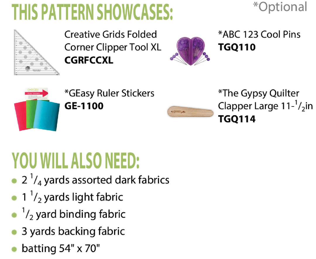 Barn Raising Lite Quilt PAttern- Cut Loose Pattern