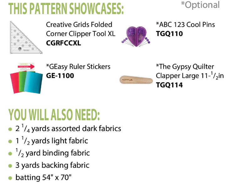 Barn Raising Lite Quilt PAttern- Cut Loose Pattern