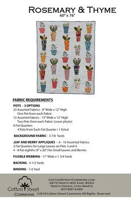Rosemary and Thyme Quilt Pattern