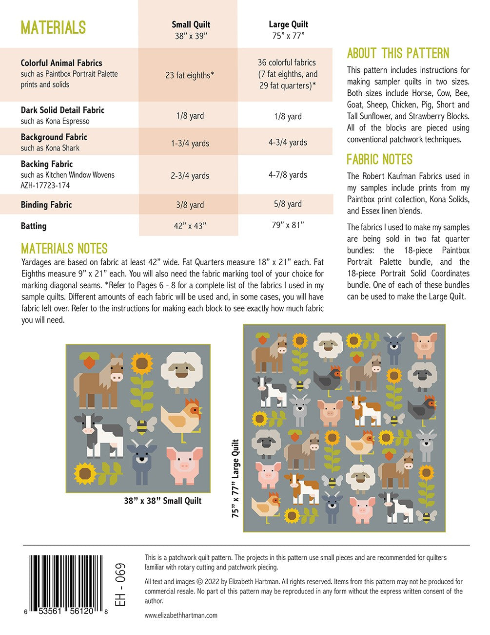 Fab Farm Quilt Pattern - Elizabeth Hartman