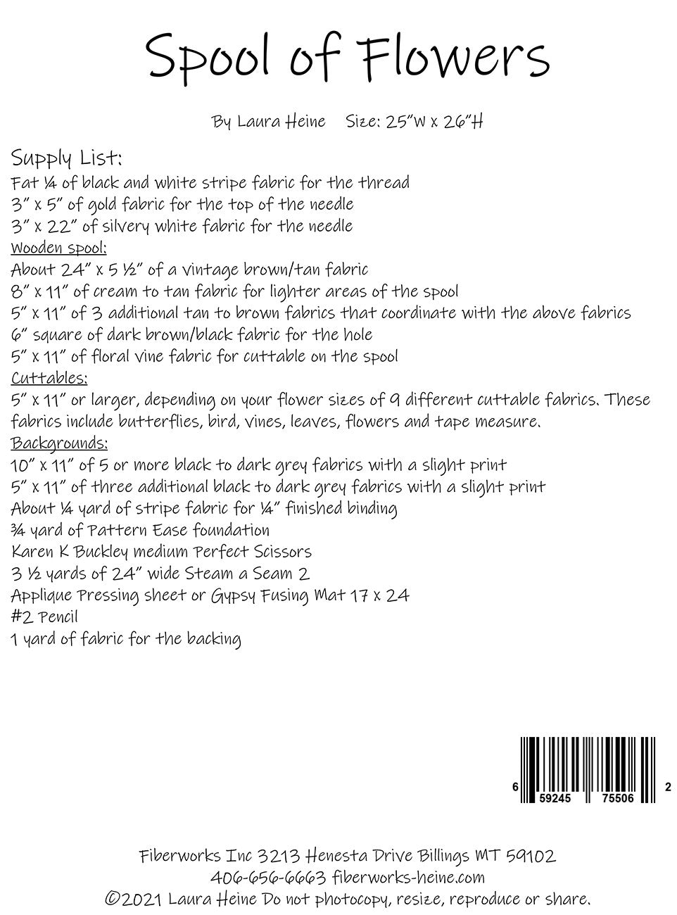 Spool of Flowers - Laura Heine