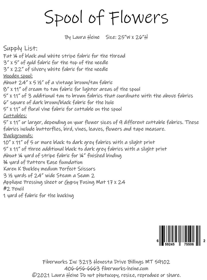 Spool of Flowers - Laura Heine