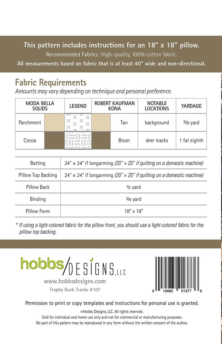 Trophy Buck Tracks by Hobbs Designs