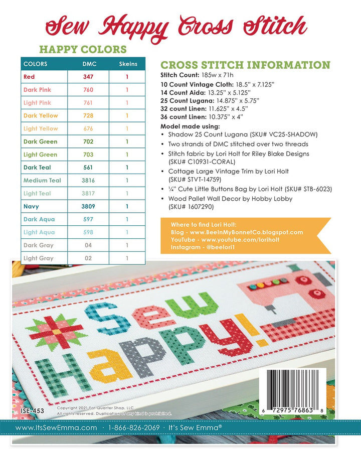 Sew Happy Cross Stitch - Lori Holt