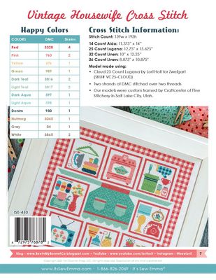 Vintage Housewife Cross Stitch