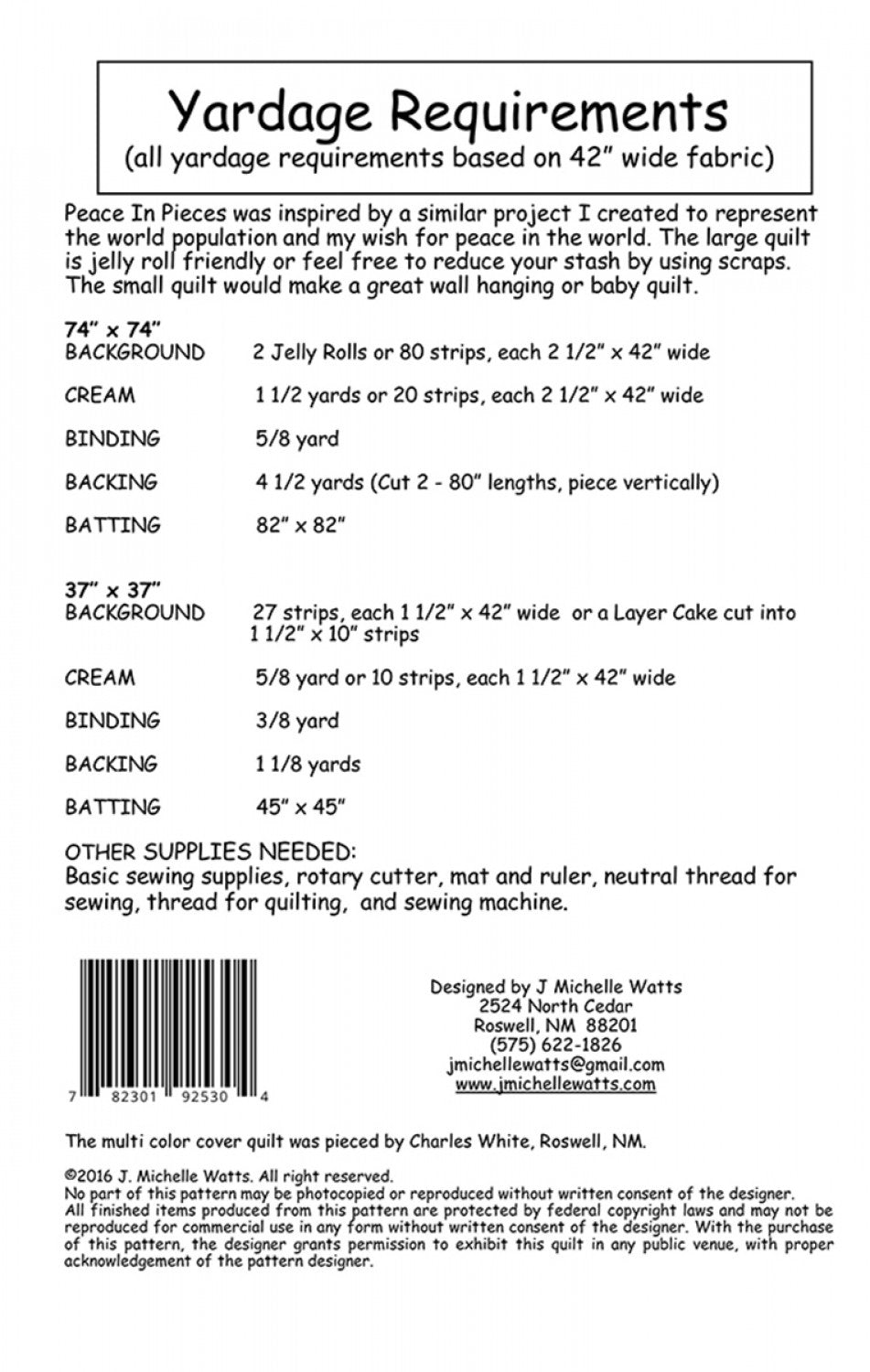 Peace in Pieces Pattern