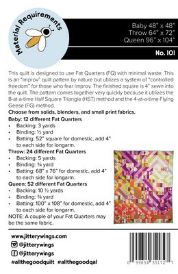 All the Good Quilt Pattern - Jittery Wings