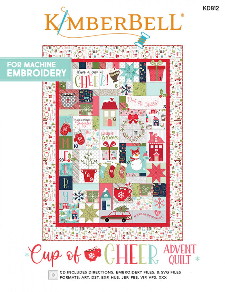 Cup Of Cheer Advent Quilt - Machine Embroidery