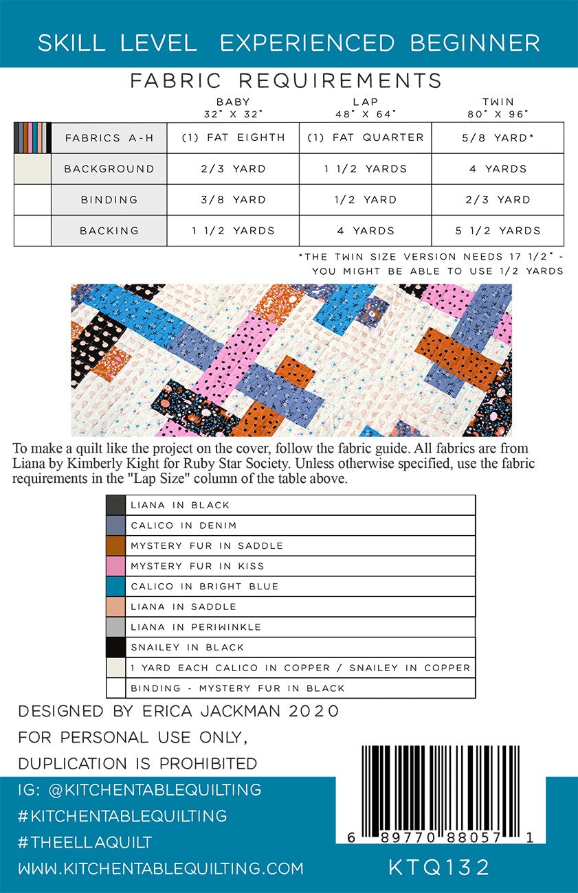 The Ella Quilt Pattern - Kitchen Table Quilting