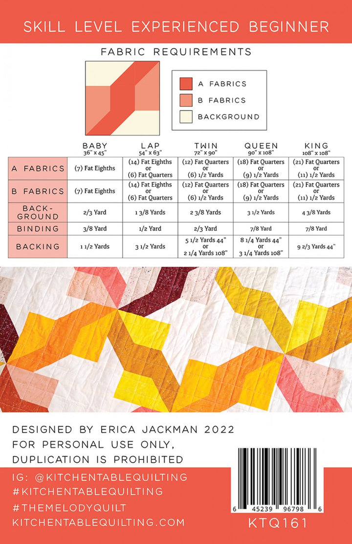 The Melody Quilt Pattern - Kitchen Table Quilting