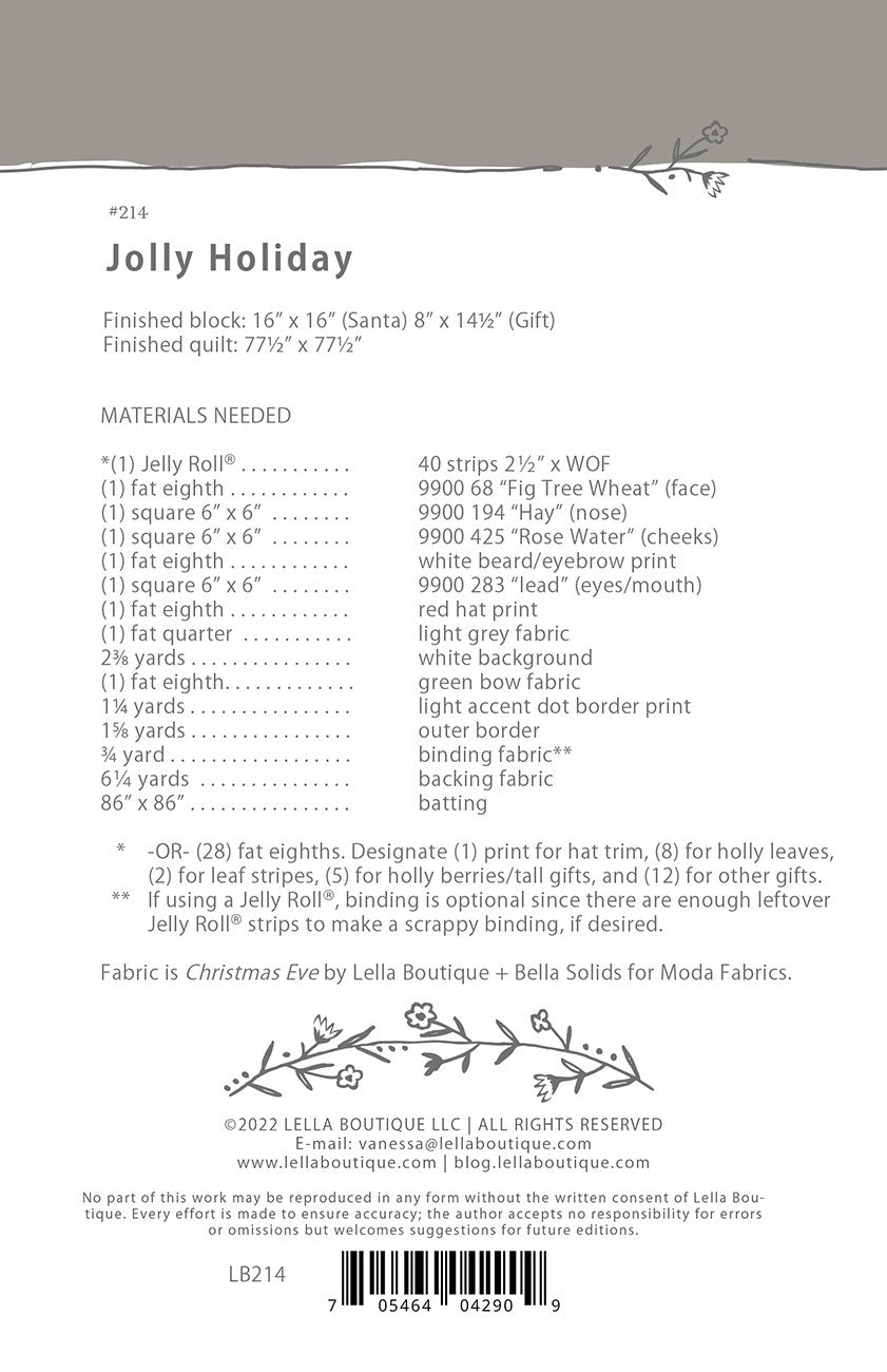Jolly Holiday Quilt Pattern