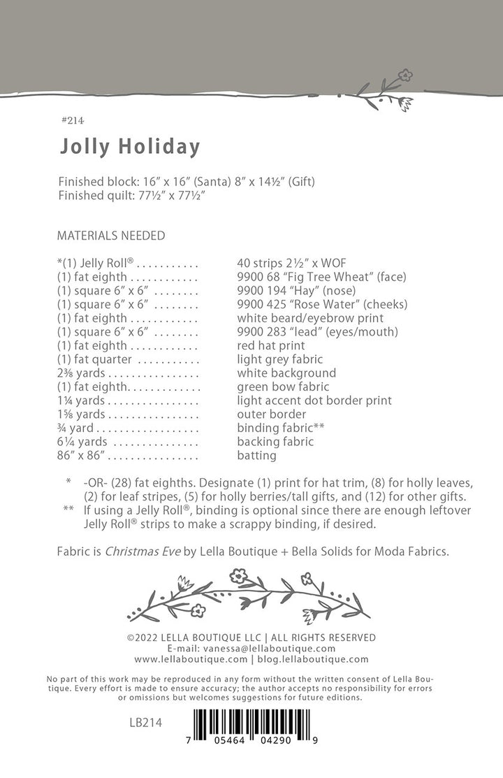 Jolly Holiday Quilt Pattern