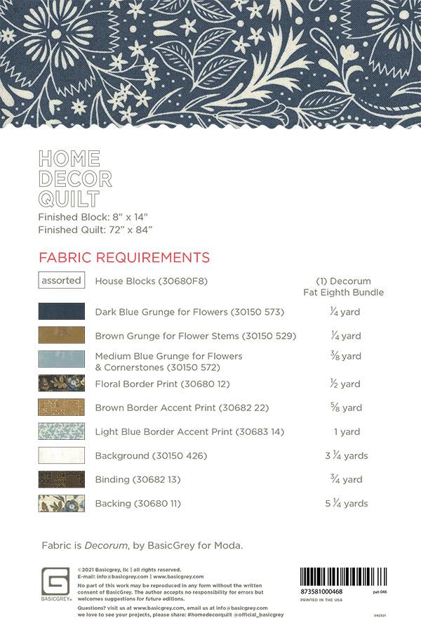 Home Decor Quilt Pattern