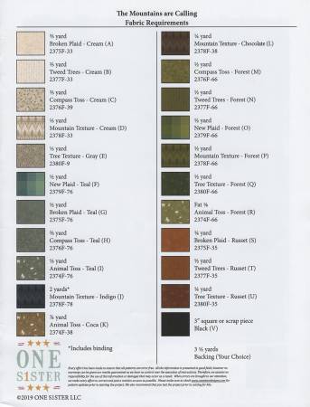 The Mountains Are Calling Quilt Pattern - Henry Glass