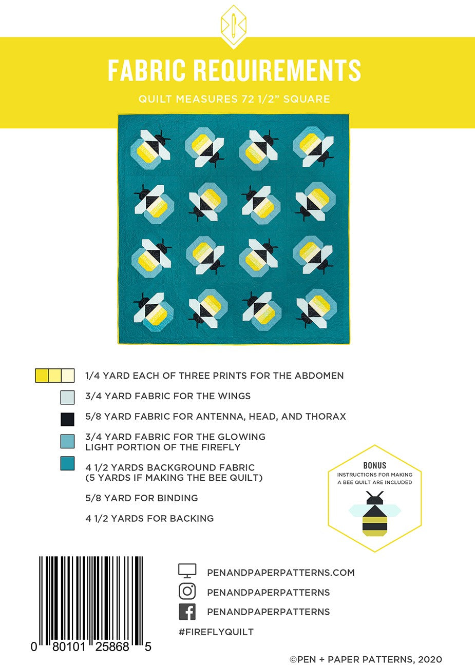 Firefly Quilt Pattern - Pen + Paper Patterns