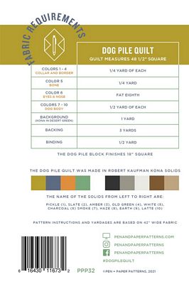 Dog Pile Quilt Pattern - Pen + Paper Patterns