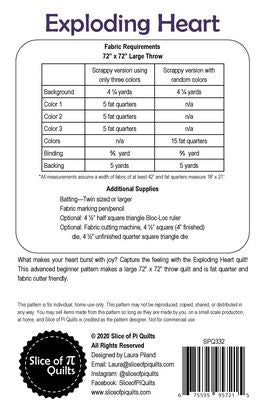 Exploding Heart Quilt Pattern