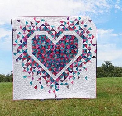 Exploding Heart Quilt Pattern