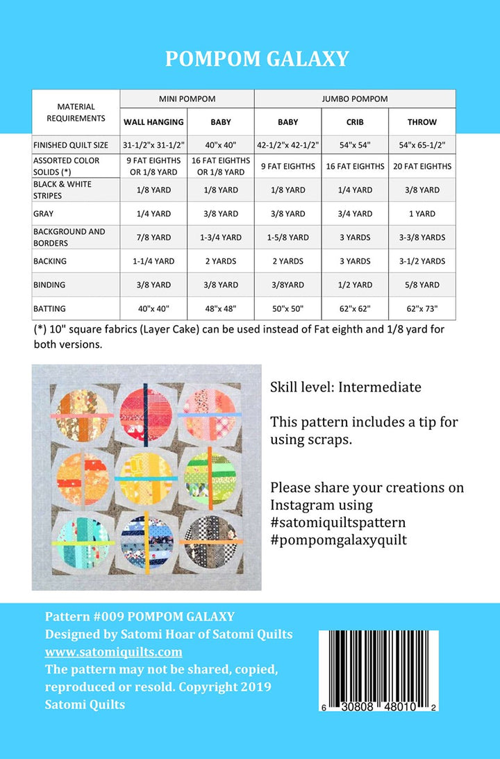 Pompom Galaxy Quilt Pattern