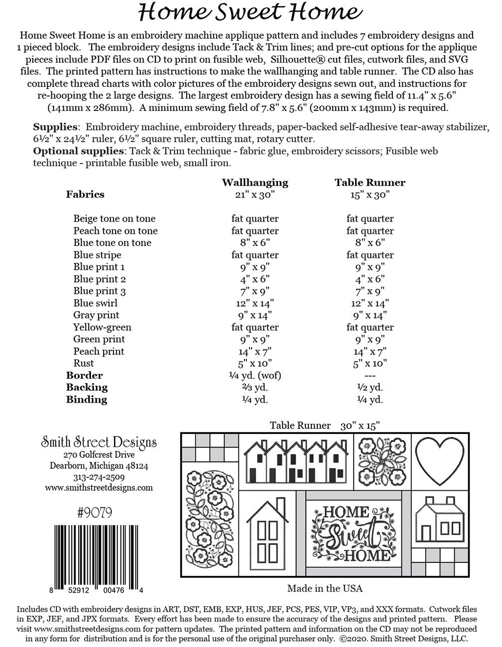 Home Sweet Home Machine Embroidery