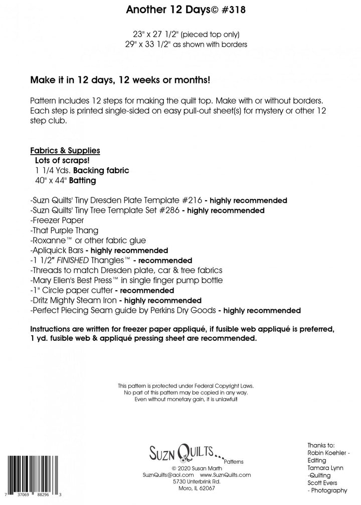 Another 12 Days - Suz'n Quilts