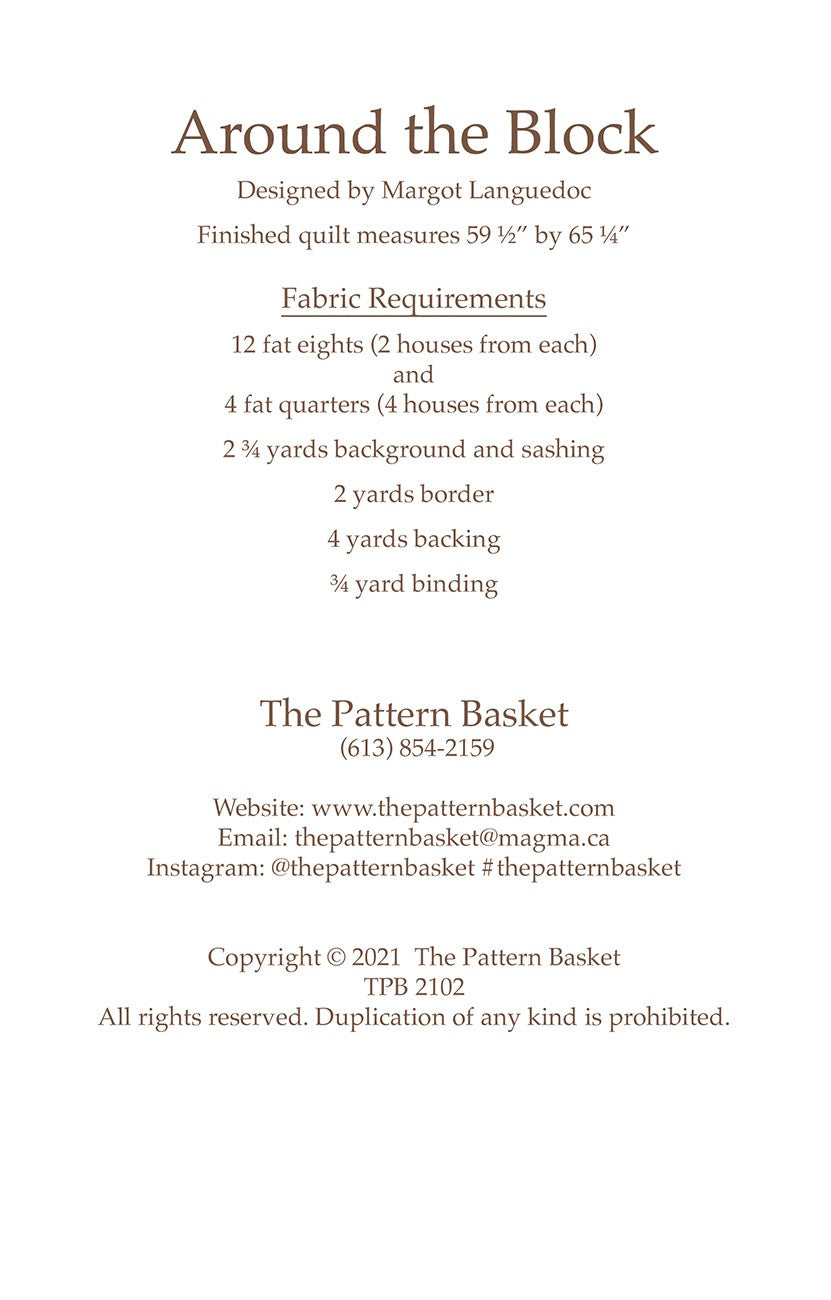 Around The Block Quilt Pattern - The Pattern Basket