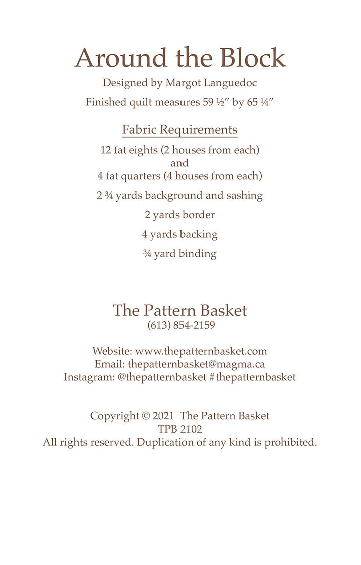 Around The Block Quilt Pattern - The Pattern Basket