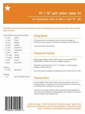 The Giraffe Abstractions Pattern by Violet Craft