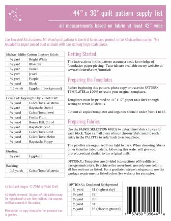 The Elevated Abstractions: Mt. Hood by Violet Craft