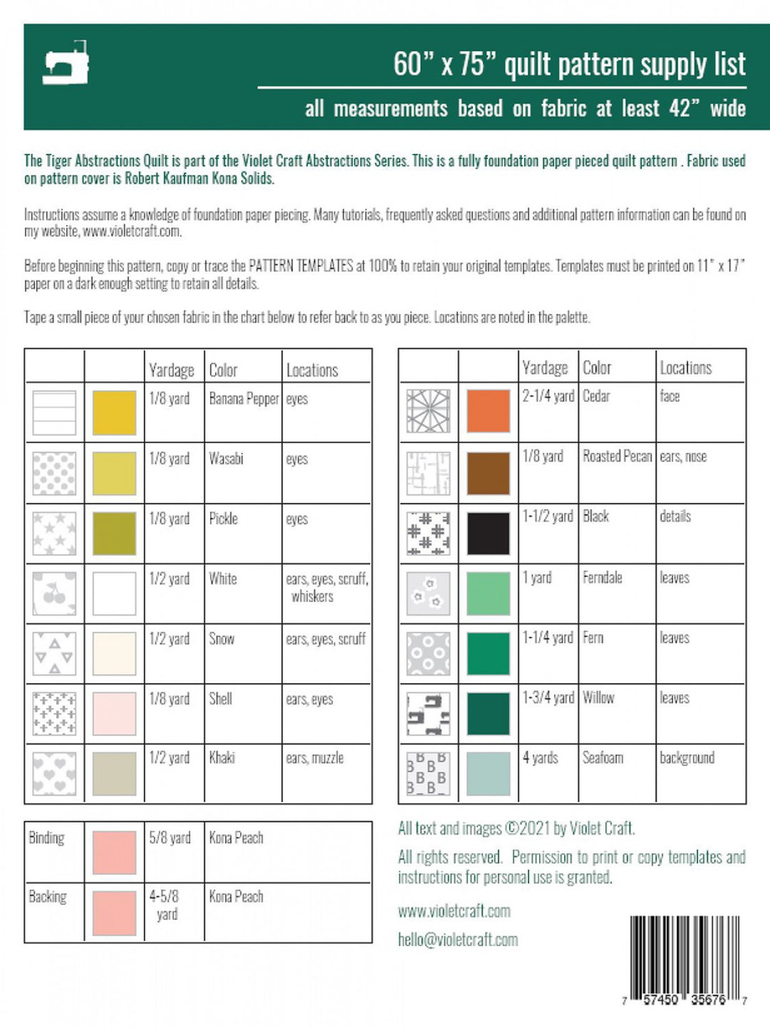 The Tiger Abstractions Quilt