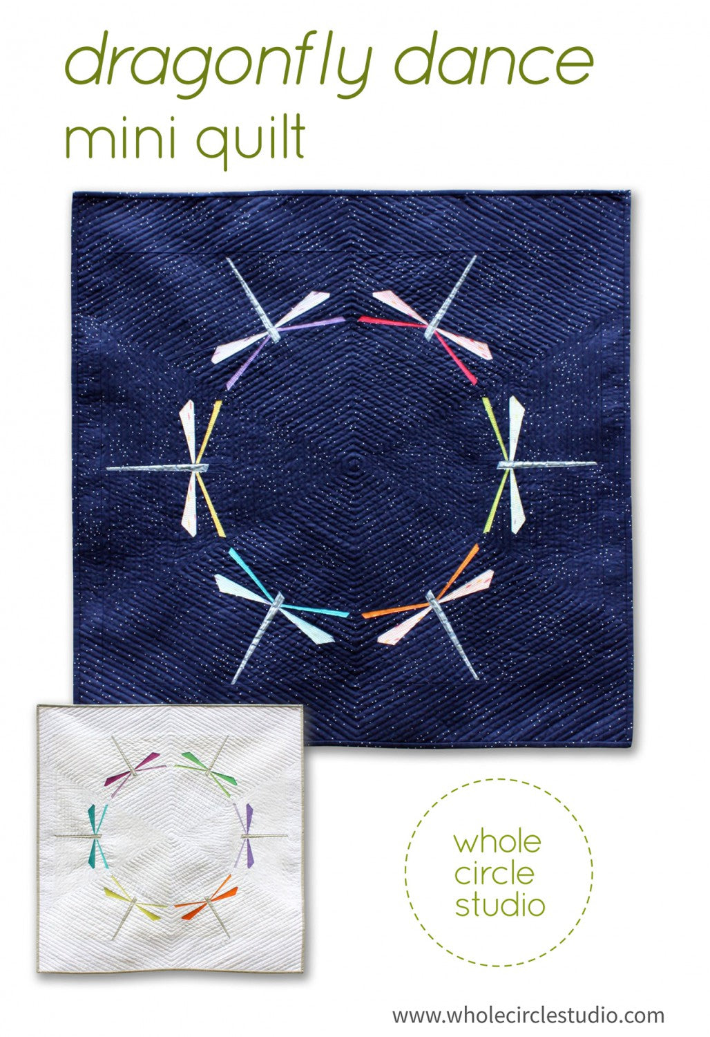 Dragonfly Dance Mini Quilt Pattern - Whole Circle Studio