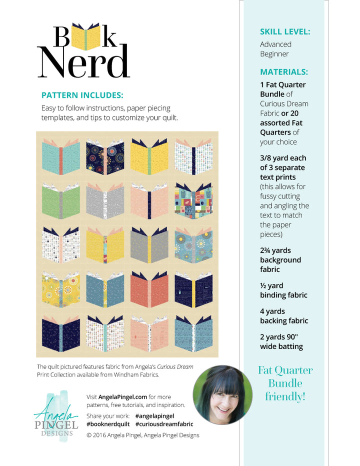 Book Nerd Quilt Pattern - Heidi Pingel