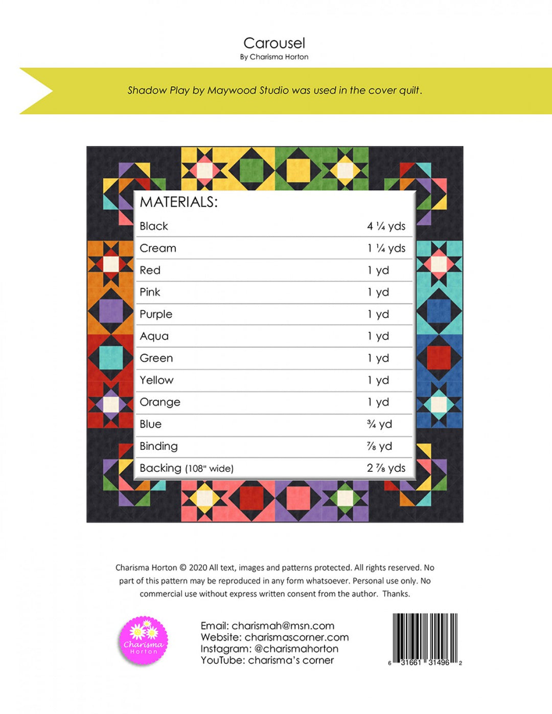 Carousel Quilt Pattern - Charisma Horton