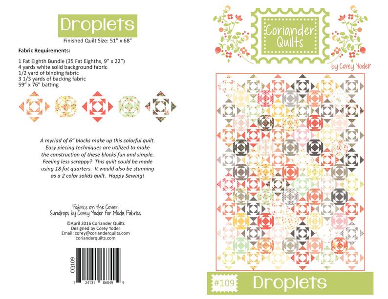 Droplets Quilt Pattern