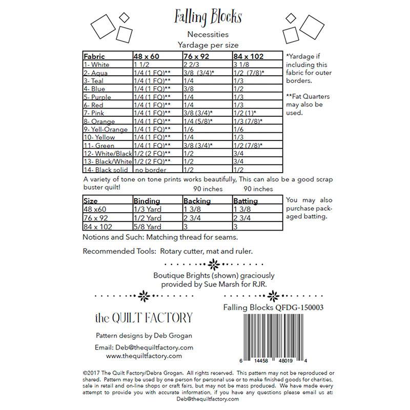 Falling Blocks - The Quilt Factory - The Quilt Factory