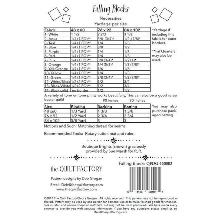 Falling Blocks - The Quilt Factory - The Quilt Factory