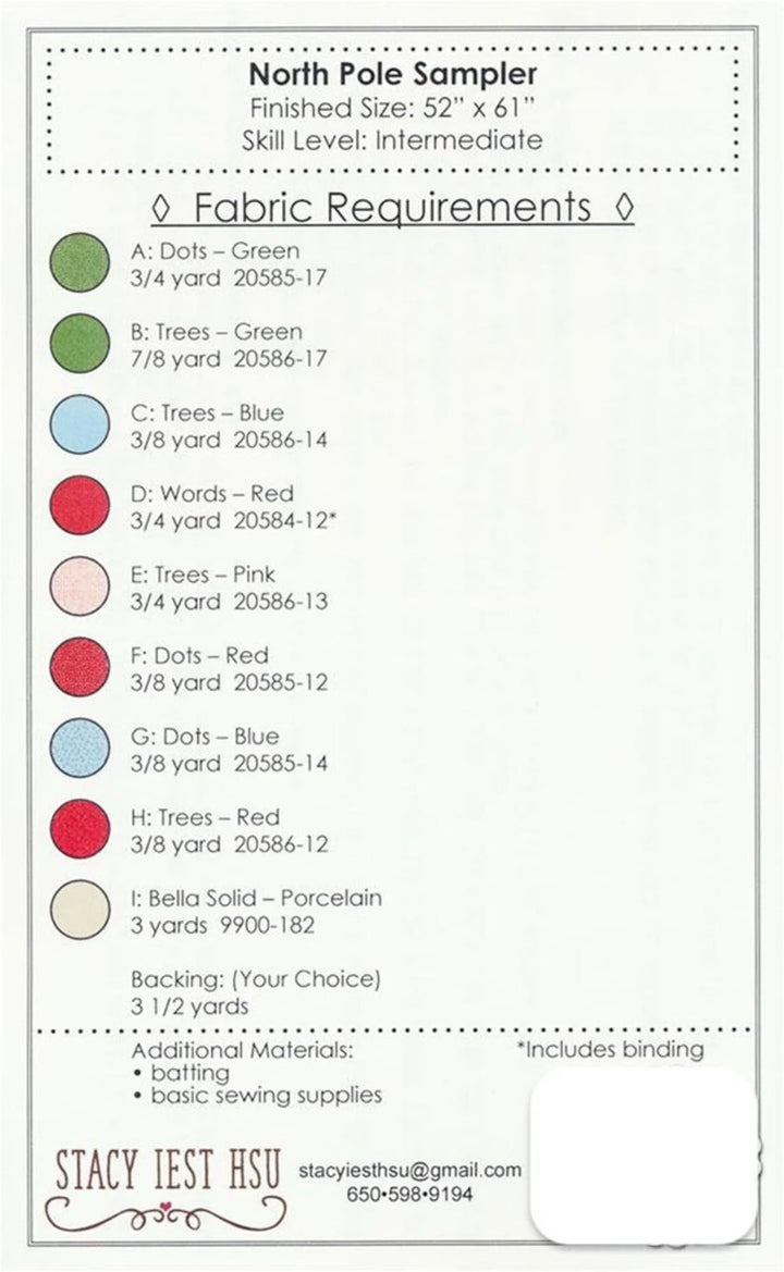 North Pole Sampler Quilt Pattern